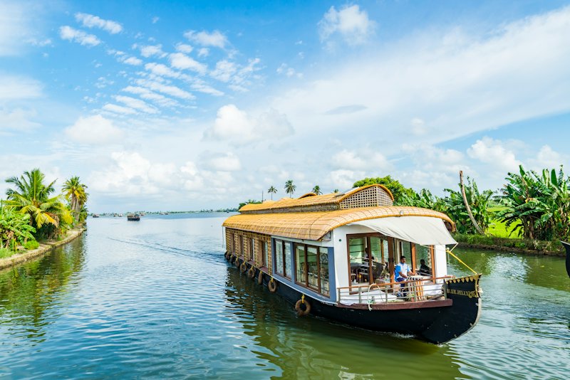 A houseboat on the Kerala backwaters