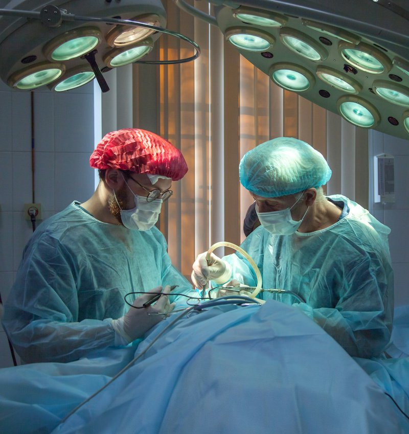 Two surgeons operating
